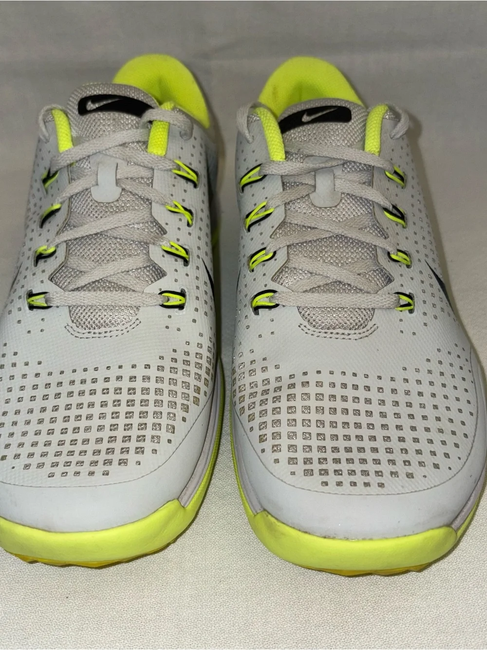 Nike Men’s Grey & Neon Lunaron Spikeless Golf Shoes Mens Size 12